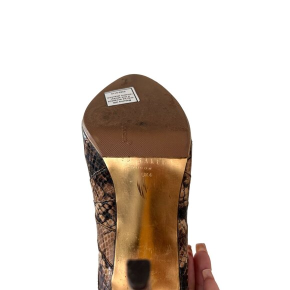 TED BAKER Snake Print Leather Heels Size US 6 - Picture 5 of 7